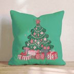 Emerald Ornament Tree Throw Pillow - Hillcroft Home