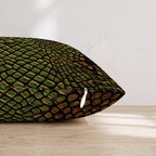 Emerald Reptile Scales Throw Pillow - Hillcroft Home