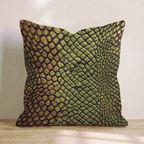 Emerald Reptile Scales Throw Pillow - Hillcroft Home