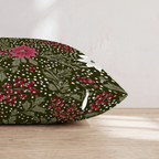 Emma Poinsettas Throw Pillow - Hillcroft Home