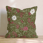 Emma Poinsettas Throw Pillow - Hillcroft Home