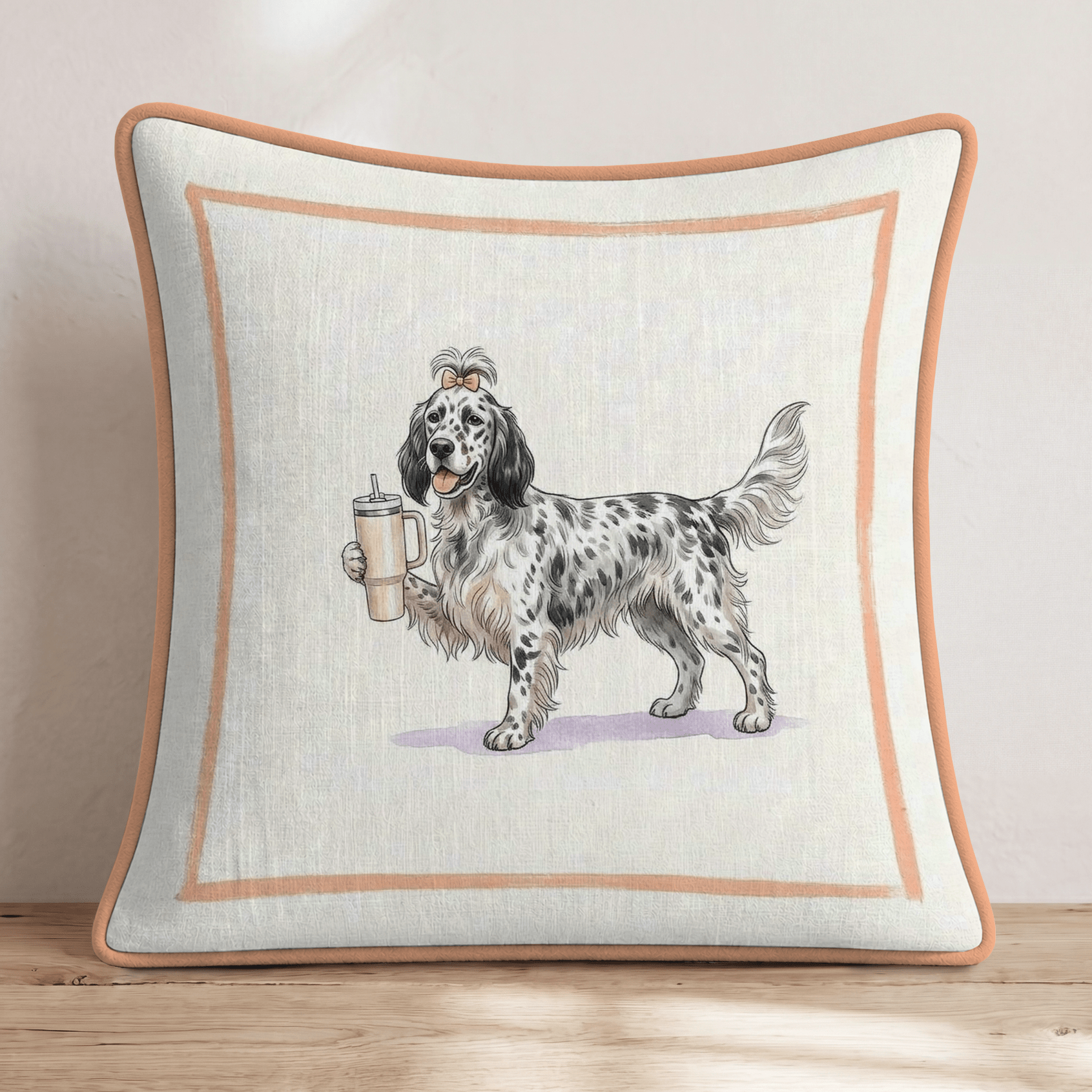 English Setter Tumbler Throw Pillow - Hillcroft Home