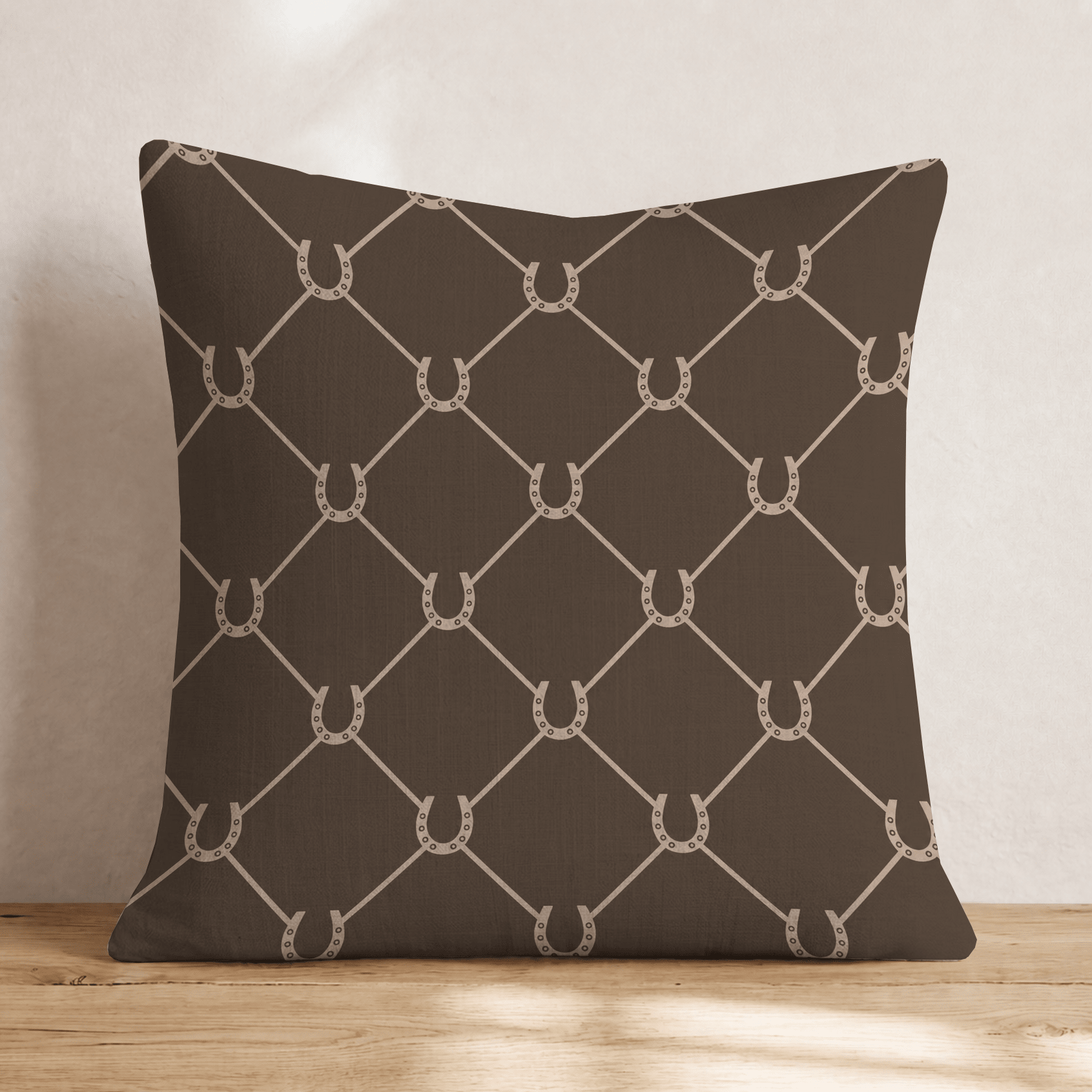 Equestrian Lattice Throw Pillow - Hillcroft Home
