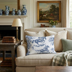 Equestrian Toile Throw Pillow - Hillcroft Home