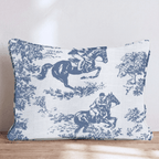 Equestrian Toile Throw Pillow - Hillcroft Home