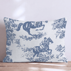 Equestrian Toile Throw Pillow - Hillcroft Home