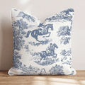 Equestrian Toile Throw Pillow - Hillcroft Home