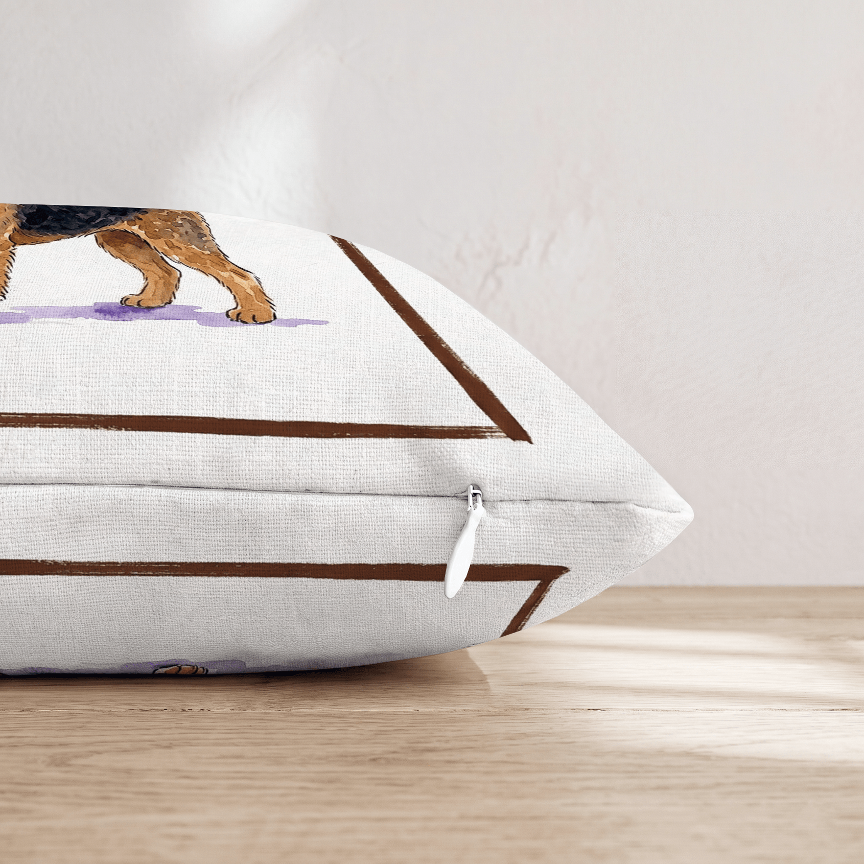 Espresso Martini Airedale Throw Pillow - Hillcroft Home