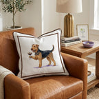 Espresso Martini Airedale Throw Pillow - Hillcroft Home