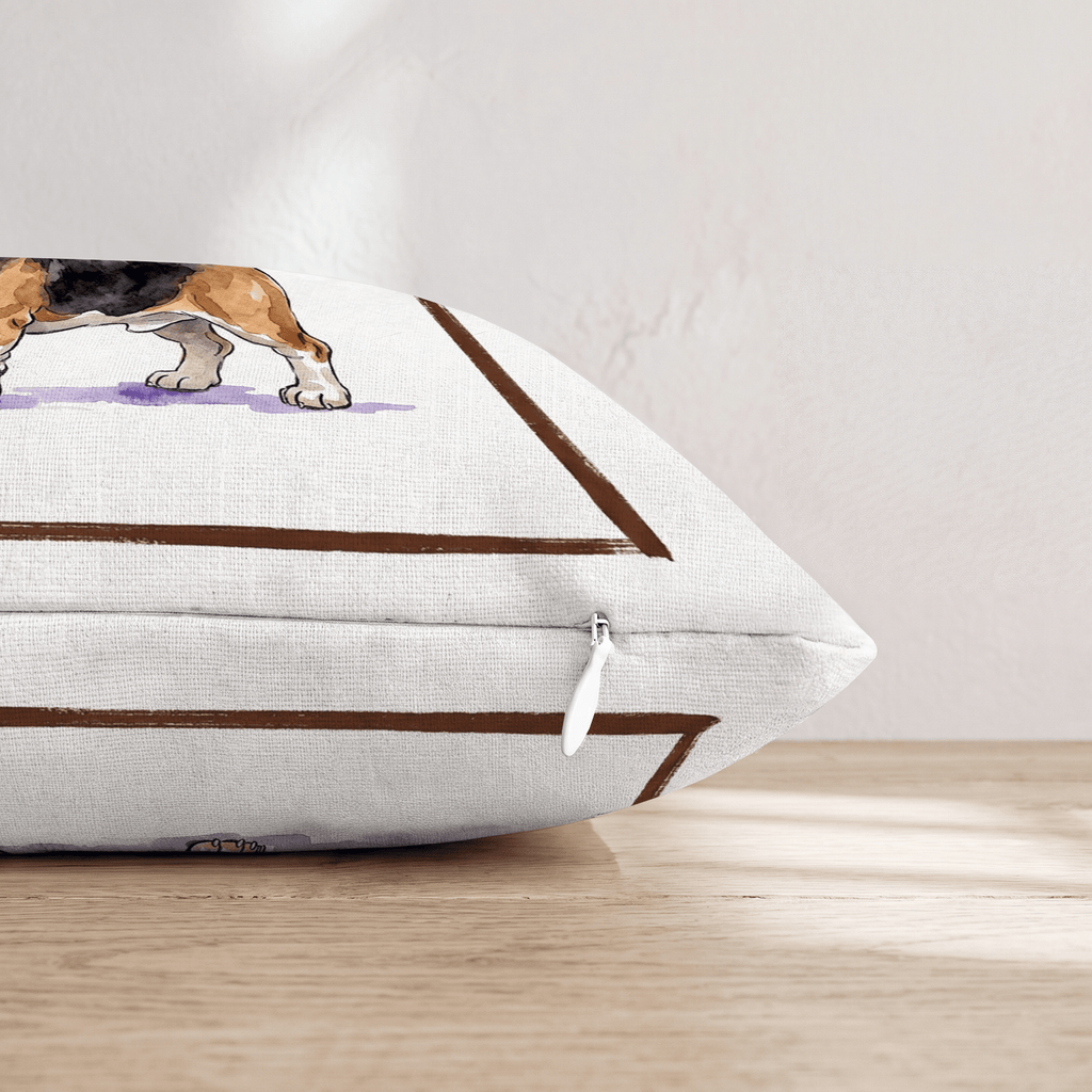 Espresso Martini Basset Hound Throw Pillow - Hillcroft Home