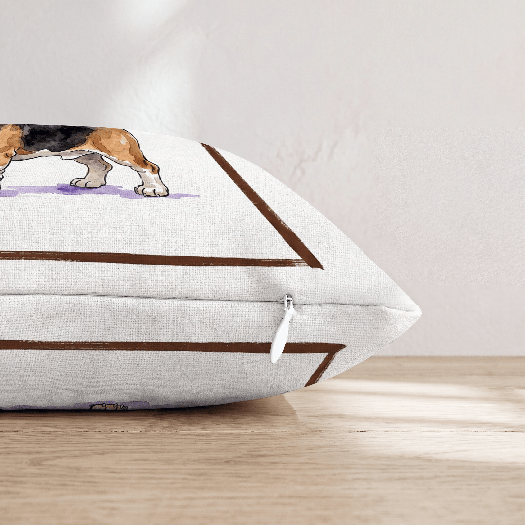 Espresso Martini Basset Hound Throw Pillow - Hillcroft Home