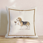 Espresso Martini Beagle Throw Pillow - Hillcroft Home
