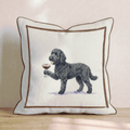 Espresso Martini Black Goldendoodle Throw Pillow - Hillcroft Home