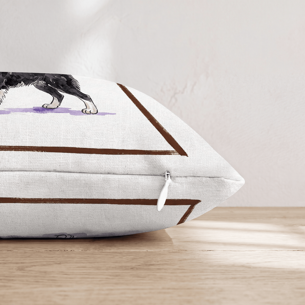 Espresso Martini Border Collie Throw Pillow - Hillcroft Home