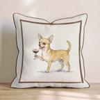 Espresso Martini Chihuahua Throw Pillow - Hillcroft Home