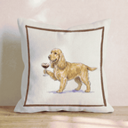 Espresso Martini Cocker Spaniel Throw Pillow - Hillcroft Home