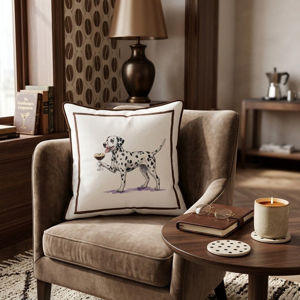 Espresso Martini Dalmation Throw Pillow - Hillcroft Home