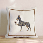Espresso Martini Doberman Throw Pillow - Hillcroft Home