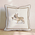Espresso Martini French Bulldog Throw Pillow - Hillcroft Home
