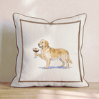 Espresso Martini Golden Retriever Throw Pillow - Hillcroft Home