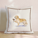 Espresso Martini Golden Retriever Throw Pillow - Hillcroft Home
