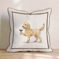 Espresso Martini Goldendoodle Throw Pillow - Hillcroft Home