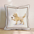 Espresso Martini Goldendoodle Throw Pillow - Hillcroft Home