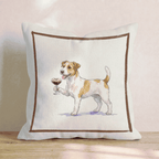 Espresso Martini Jack Russell Throw Pillow - Hillcroft Home