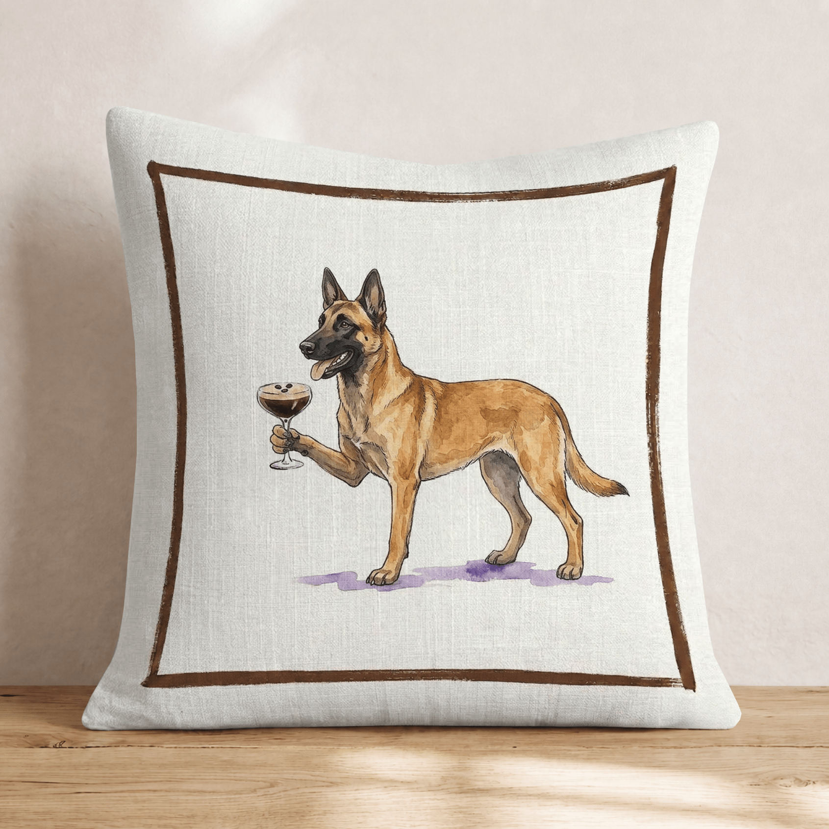 Espresso Martini Malinois Throw Pillow - Hillcroft Home