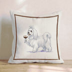 Espresso Martini Maltese Throw Pillow - Hillcroft Home