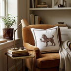 Espresso Martini Poodle Throw Pillow - Hillcroft Home