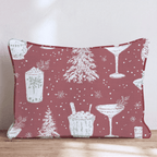 Espresso Martini Red Throw Pillow - Hillcroft Home