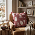 Espresso Martini Red Throw Pillow - Hillcroft Home