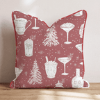 Espresso Martini Red Throw Pillow - Hillcroft Home