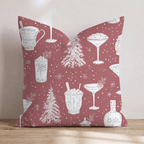Espresso Martini Red Throw Pillow - Hillcroft Home