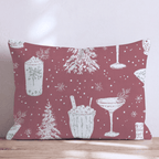 Espresso Martini Red Throw Pillow - Hillcroft Home