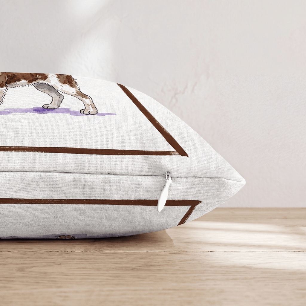 Espresso Martini Springer Spaniel Throw Pillow - Hillcroft Home