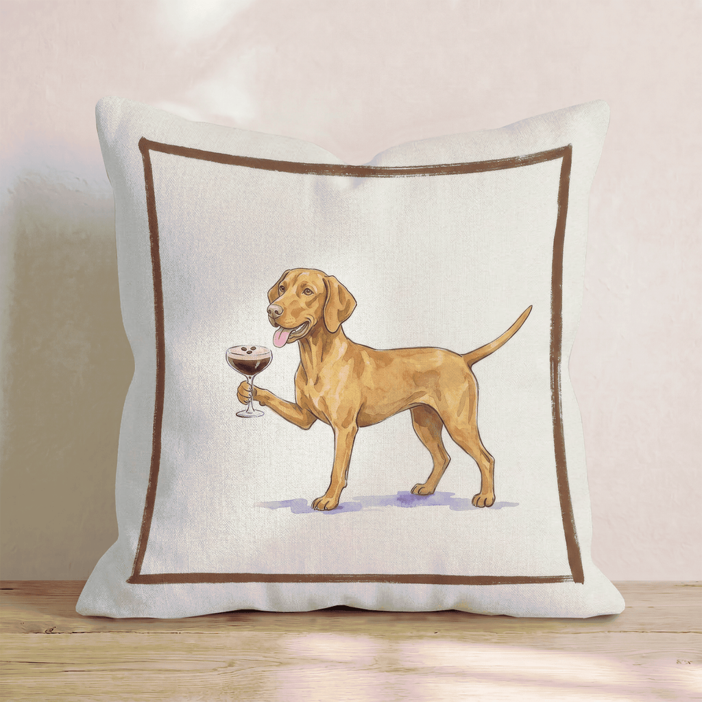 Espresso Martini Vizsla Throw Pillow - Hillcroft Home