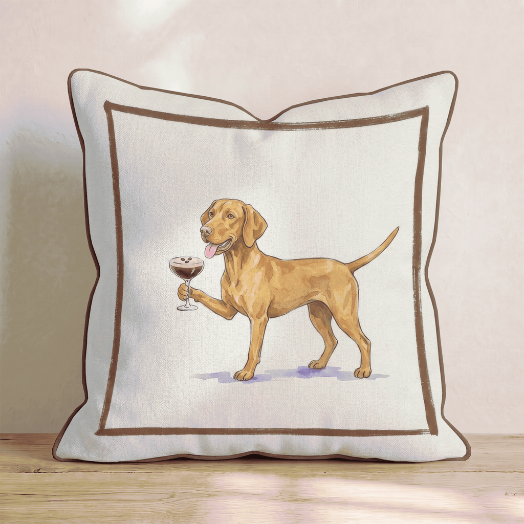 Espresso Martini Vizsla Throw Pillow - Hillcroft Home