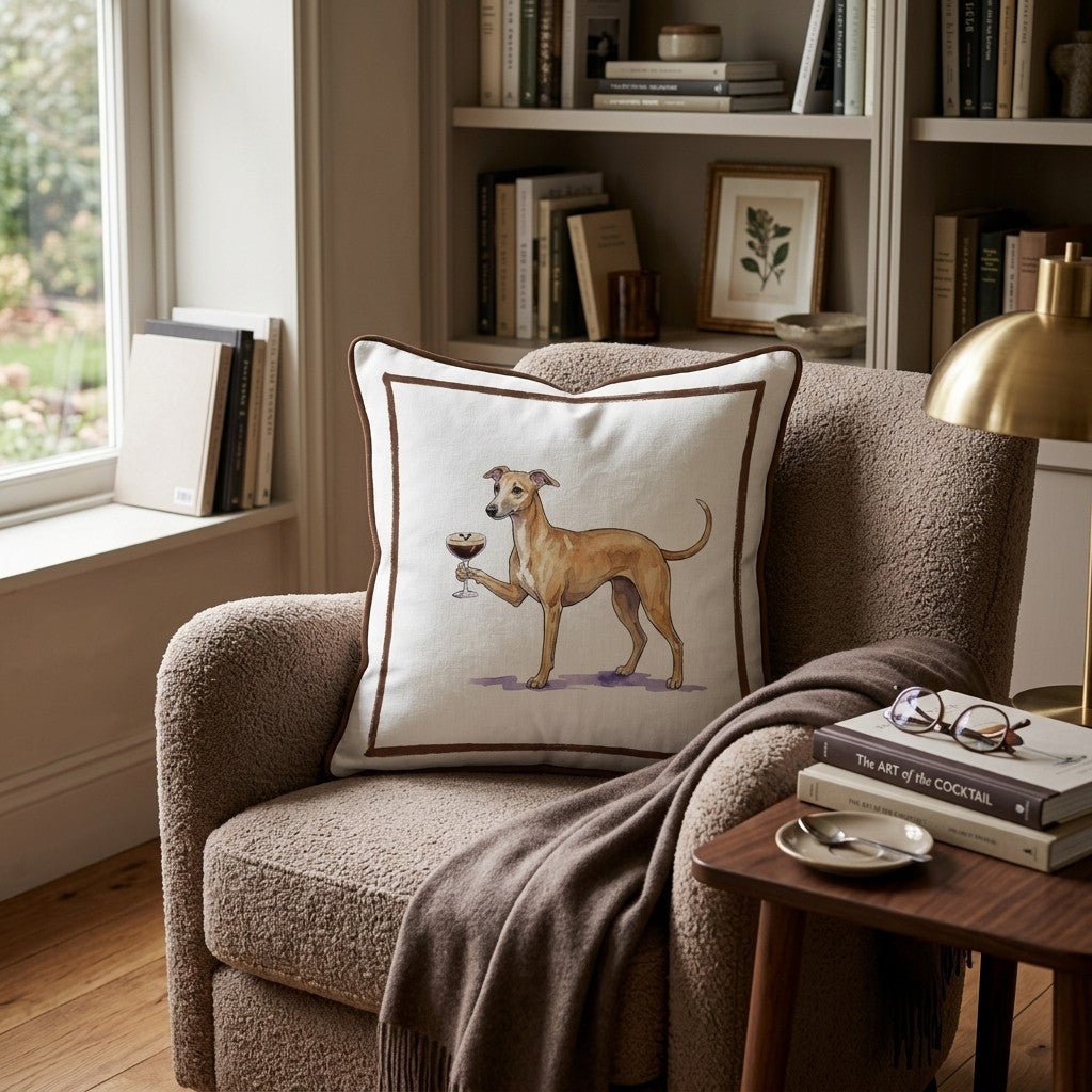 Espresso Martini Whippet Throw Pillow - Hillcroft Home