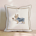 Espresso Martini Yorkshire Terrier Throw Pillow - Hillcroft Home