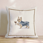 Espresso Martini Yorkshire Terrier Throw Pillow - Hillcroft Home