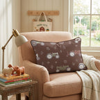 Espresso Tractor Row Throw Pillow - Hillcroft Home