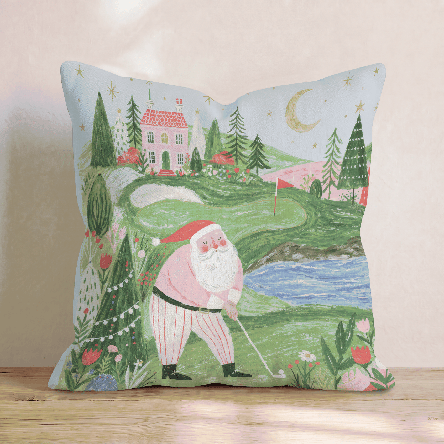 Estate Green Golfer Throw Pillow - Hillcroft Home