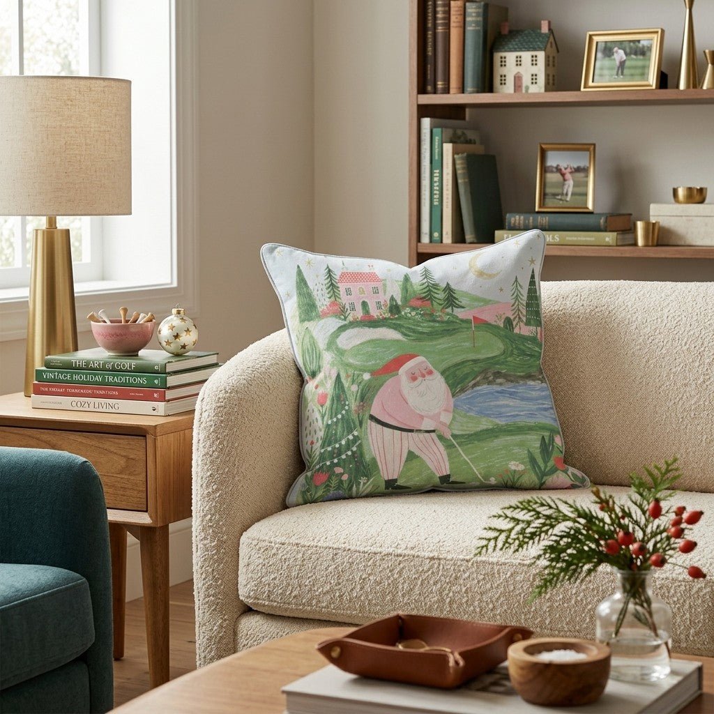 Estate Green Golfer Throw Pillow - Hillcroft Home