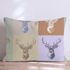 Etched Buck Grid Throw Pillow - Hillcroft Home