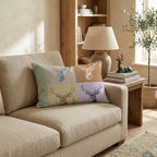 Etched Buck Grid Throw Pillow - Hillcroft Home