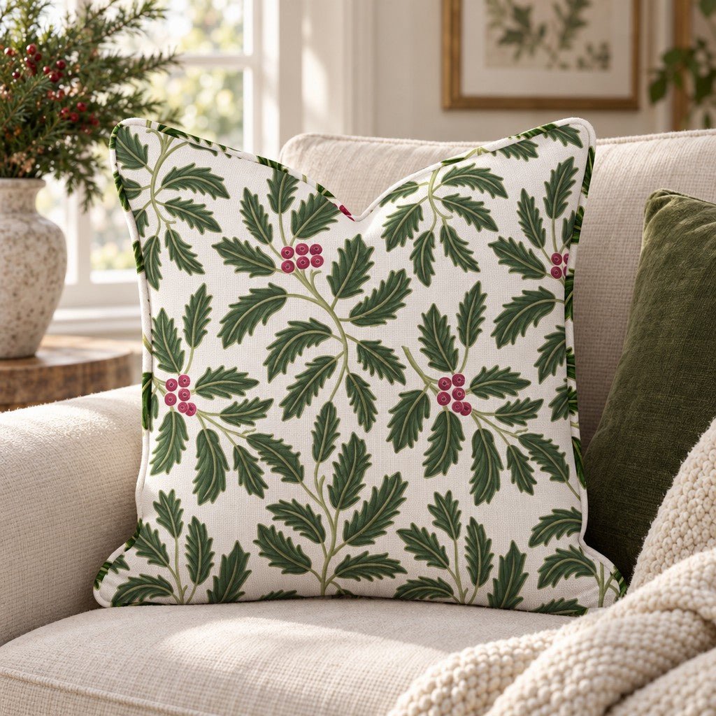 Evergreen Bower Throw Pillow throw pillow - Hillcroft Home