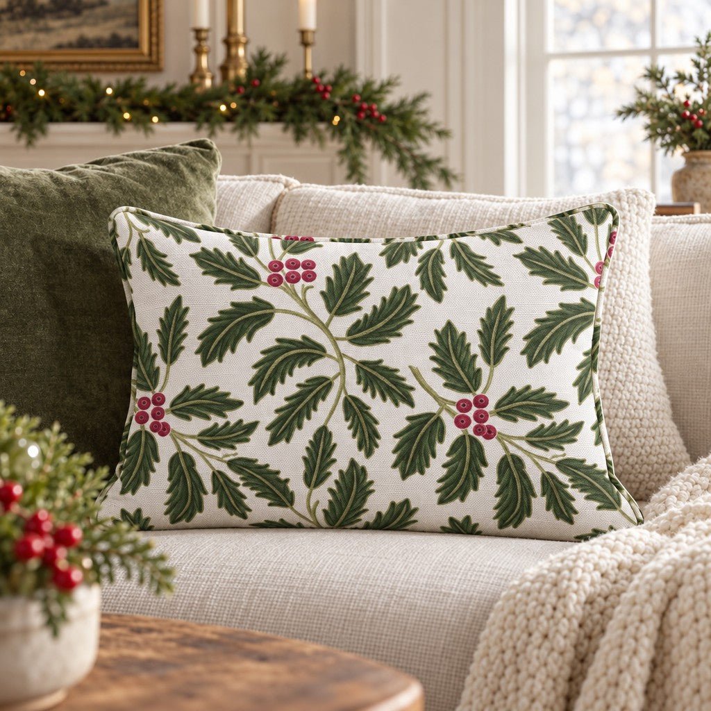 Evergreen Bower Throw Pillow throw pillow - Hillcroft Home