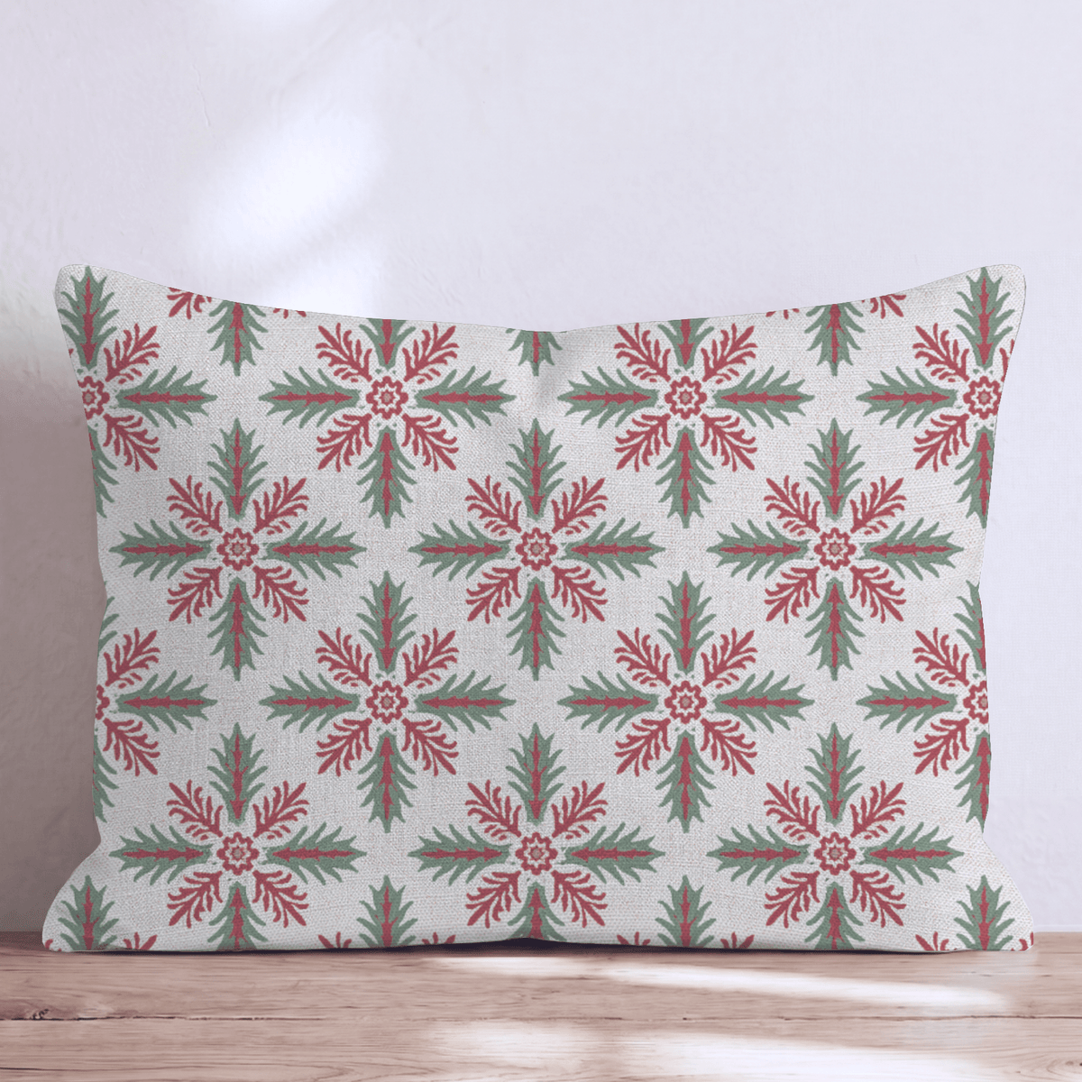 Evergreen Compass in Snow Throw Pillow throw pillow - Hillcroft Home